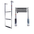 Load image into Gallery viewer, Folding 3 step stainless steel folding ladder 316 stainless
