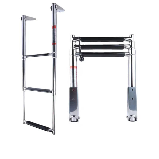 Folding 3 step stainless steel folding ladder 316 stainless