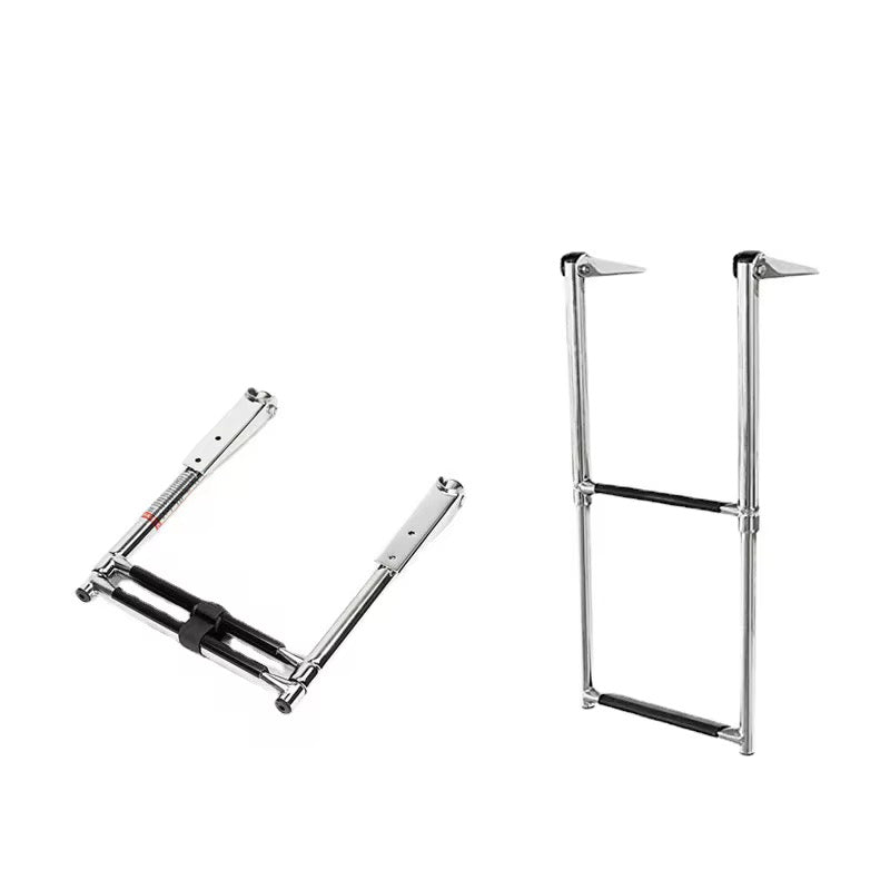 Folding 3 step stainless steel folding ladder 316 stainless