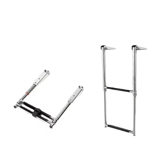 Folding 3 step stainless steel folding ladder 316 stainless