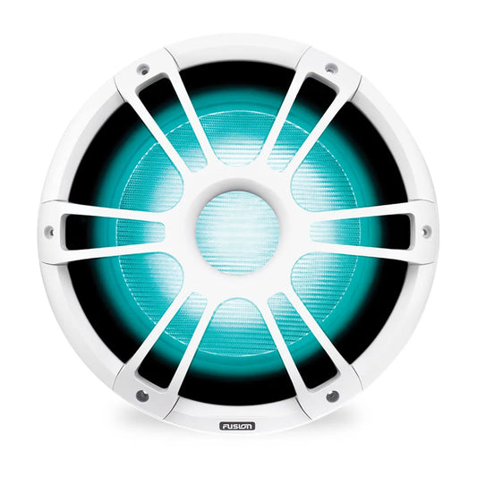 Fusion Signature Series 3 12" Marine Subwoofer 1400W with CRGBW LED (Sports White) – 010-02436-10